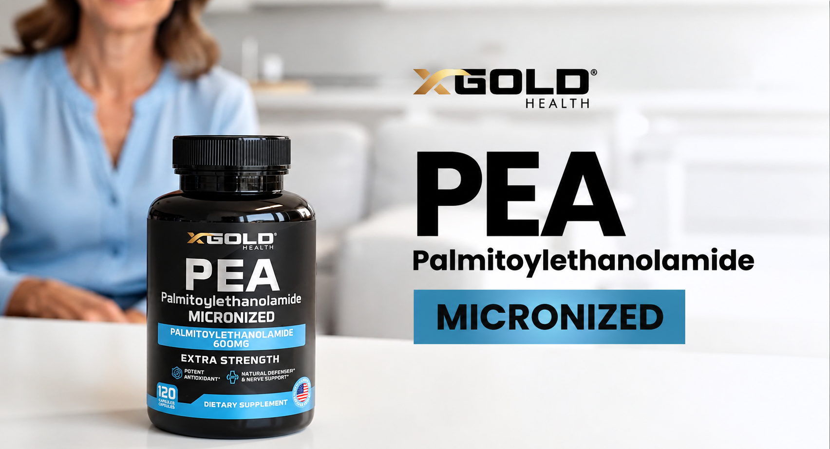 CPG Health Care Mg On ブレスレット ブルー×ゴールド Amazon.com: X Gold Health Palmitoylethanolamide Pea Supplement 600